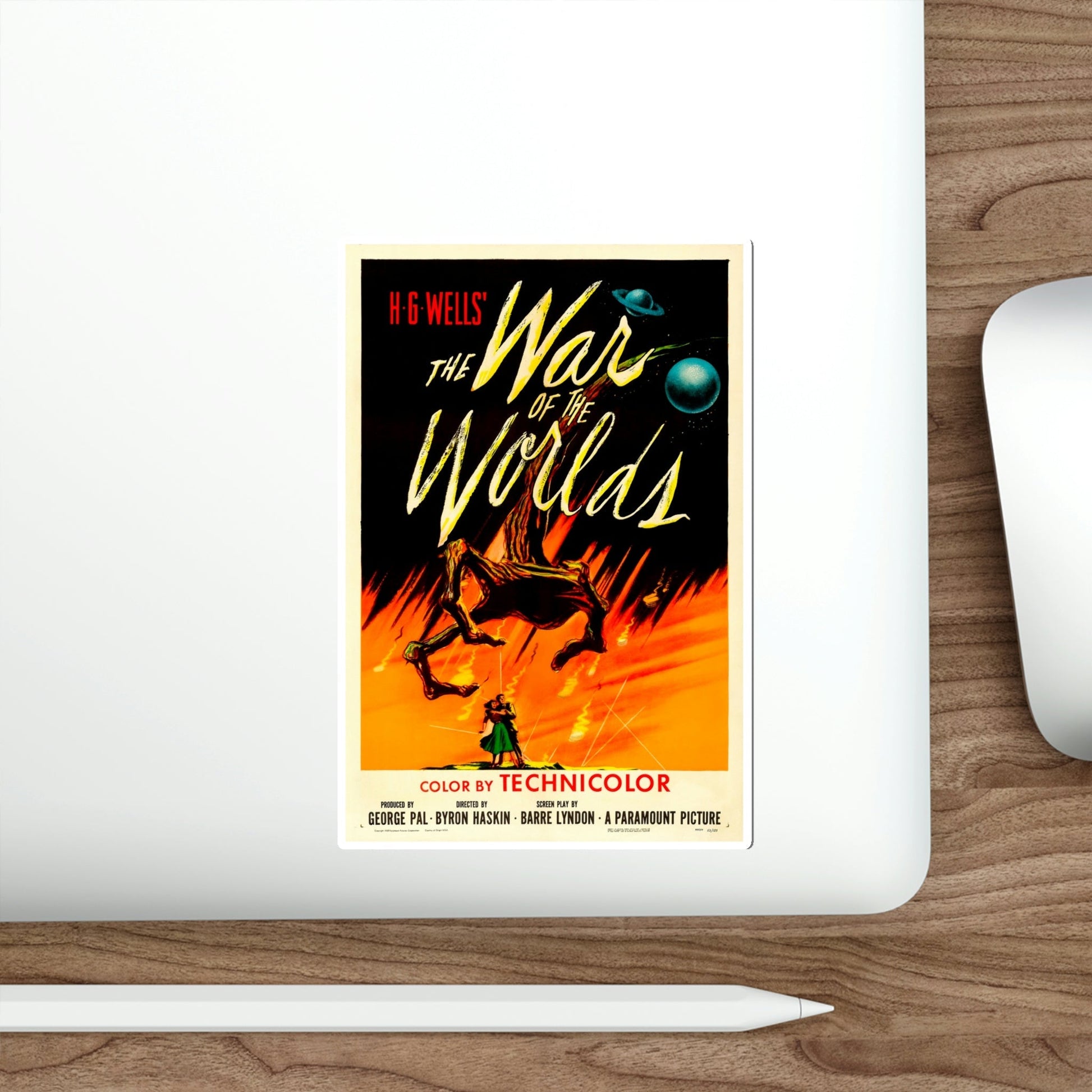 The War of the Worlds 1953 Movie Poster STICKER Vinyl Die-Cut Decal-The Sticker Space