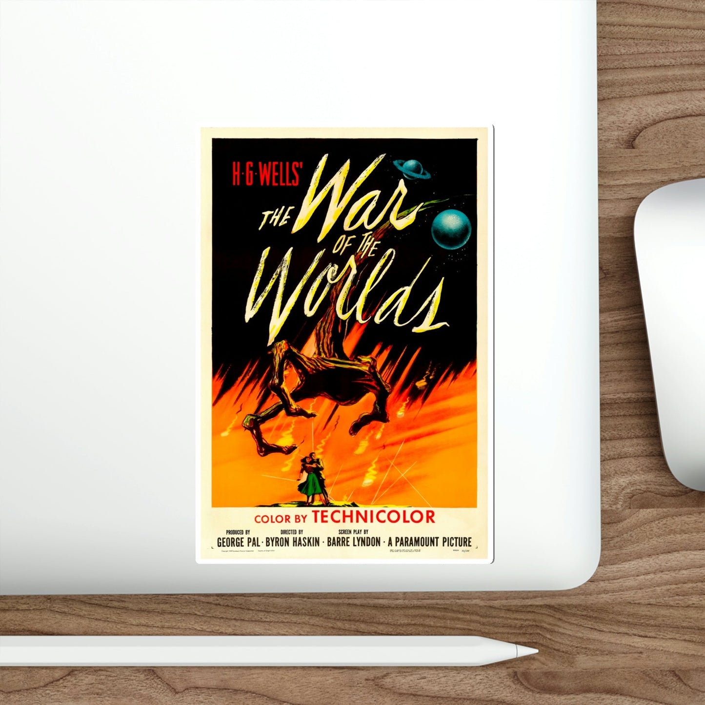 The War of the Worlds 1953 Movie Poster STICKER Vinyl Die-Cut Decal-The Sticker Space