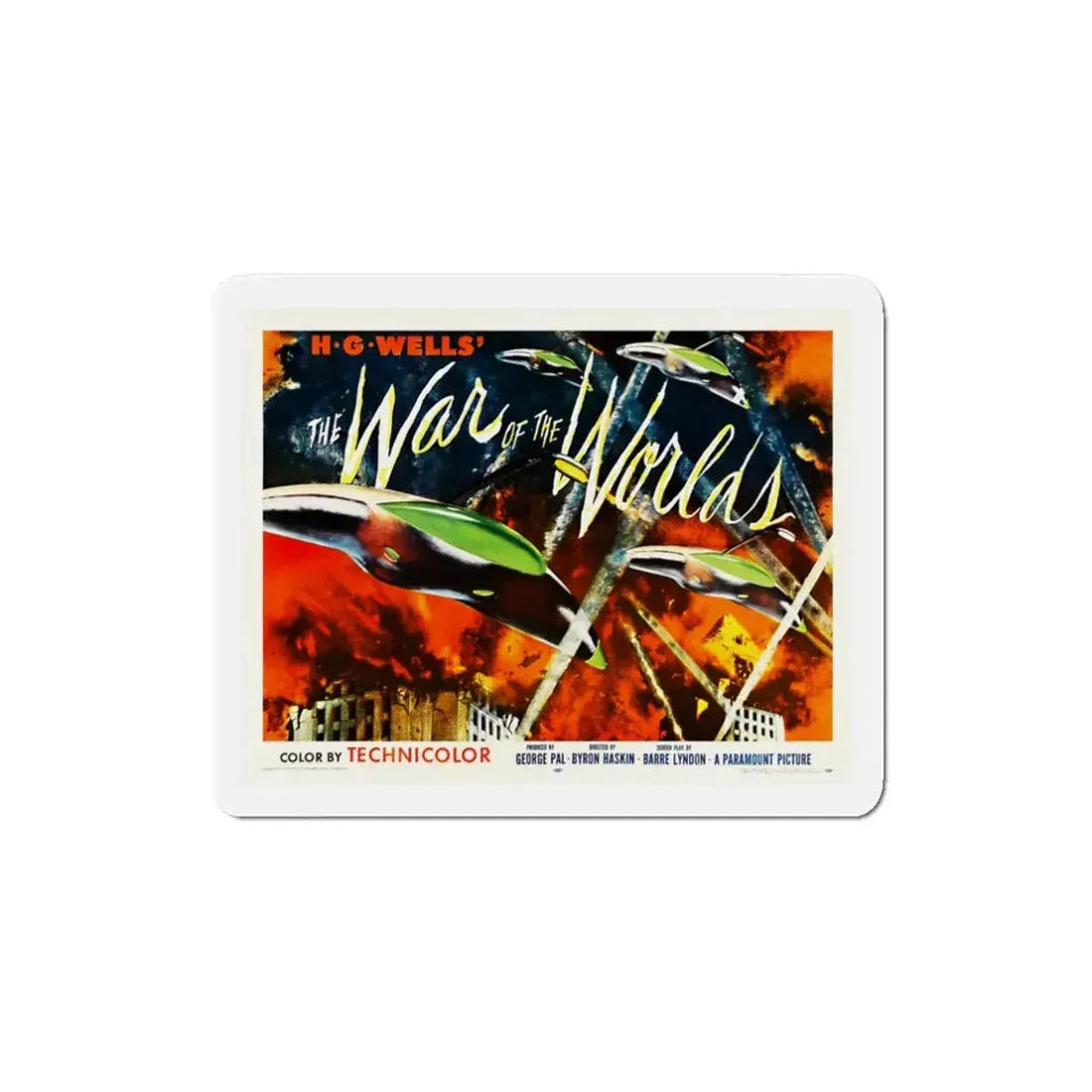 The War of the Worlds 1953 v2 Movie Poster Refrigerator Magnet 3 Inch - The Sticker Space