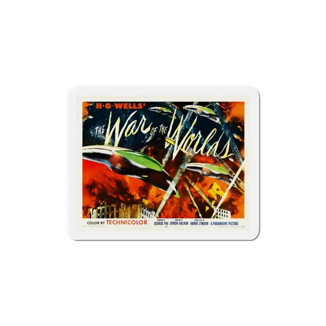 The War of the Worlds 1953 v2 Movie Poster Refrigerator Magnet 6 Inch - The Sticker Space