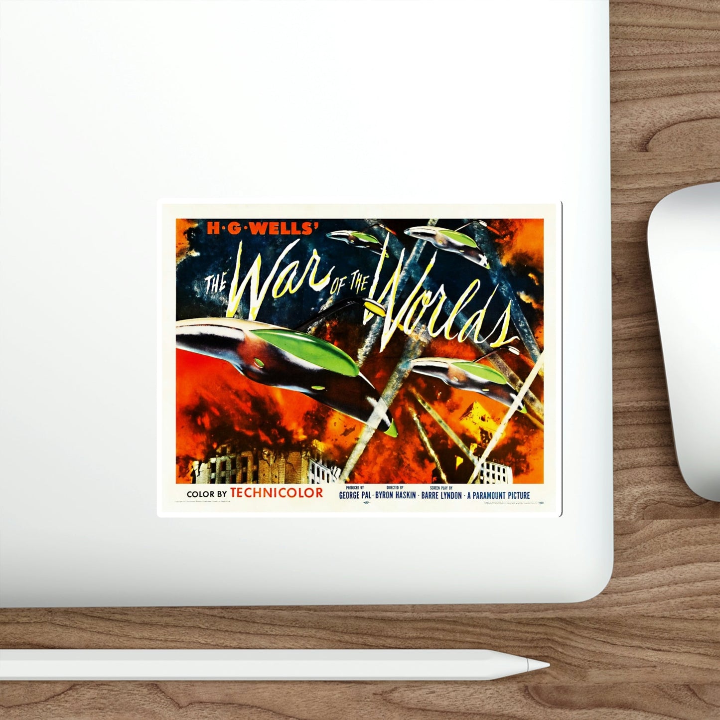 The War of the Worlds 1953 v2 Movie Poster STICKER Vinyl Die-Cut Decal-The Sticker Space