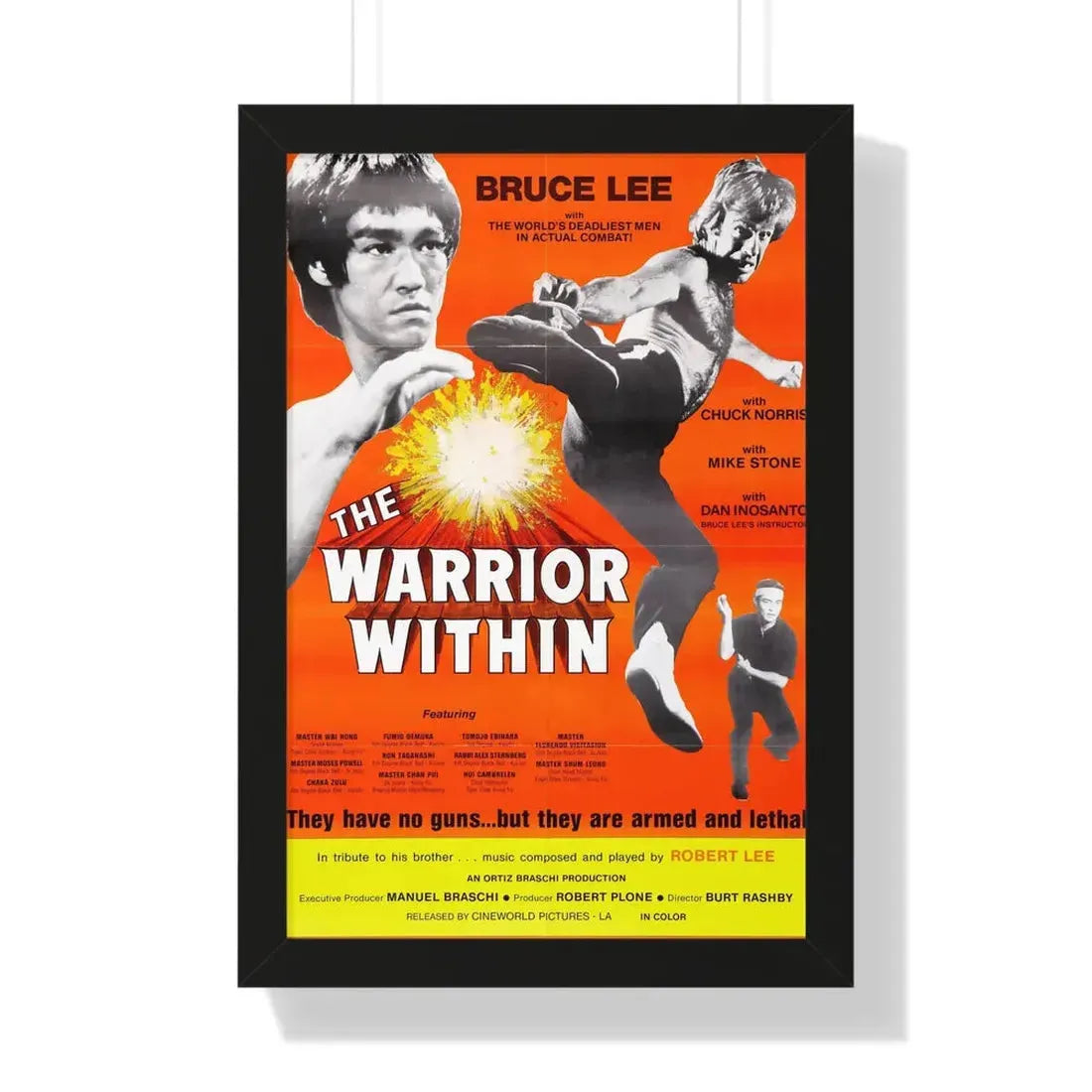THE WARRIOR WITHIN 1977 - Framed Movie Poster 16″ x 24″ Black - The Sticker Space