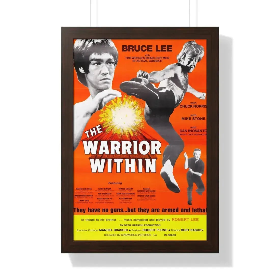 THE WARRIOR WITHIN 1977 - Framed Movie Poster 16″ x 24″ Walnut - The Sticker Space
