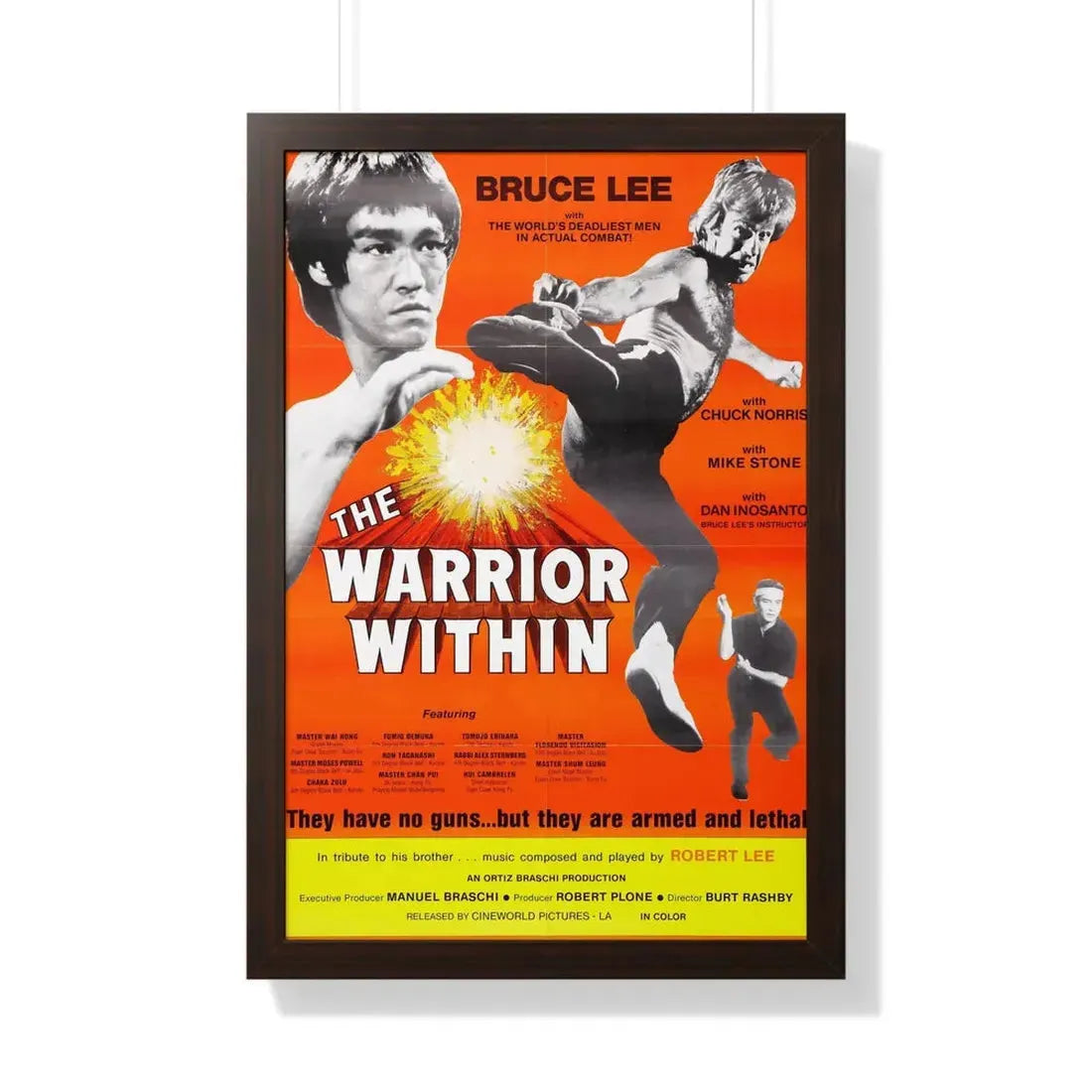 THE WARRIOR WITHIN 1977 - Framed Movie Poster 20" x 30" Walnut - The Sticker Space