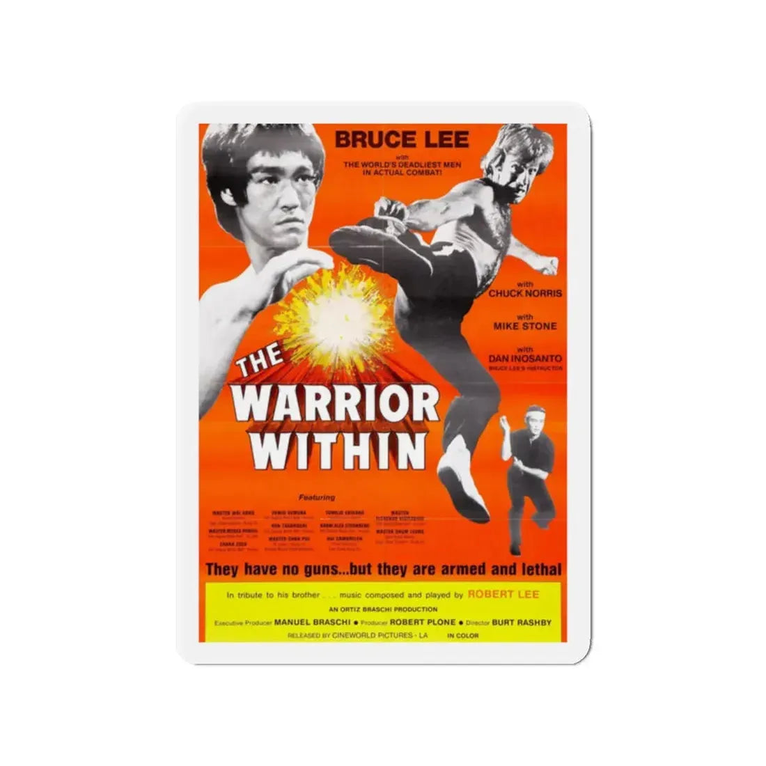 THE WARRIOR WITHIN 1977 Movie Poster - Refrigerator Magnet 2 Inch Die-Cut - The Sticker Space