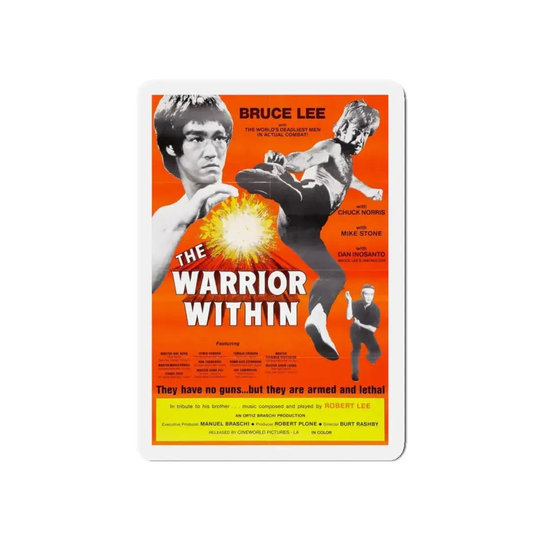 THE WARRIOR WITHIN 1977 Movie Poster - Refrigerator Magnet 5 Inch Die-Cut - The Sticker Space