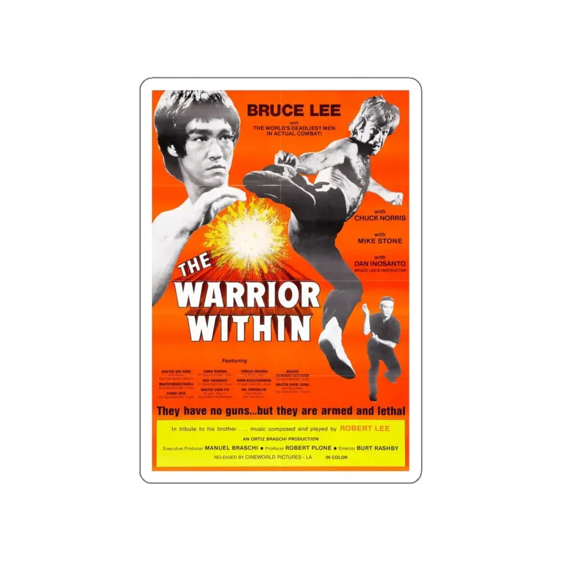 THE WARRIOR WITHIN 1977 Movie Poster STICKER Vinyl Die-Cut Decal 5 Inch - The Sticker Space