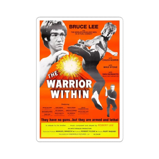 THE WARRIOR WITHIN 1977 Movie Poster - STICKER Vinyl Kiss-Cut Decal 2 Inch White - The Sticker Space