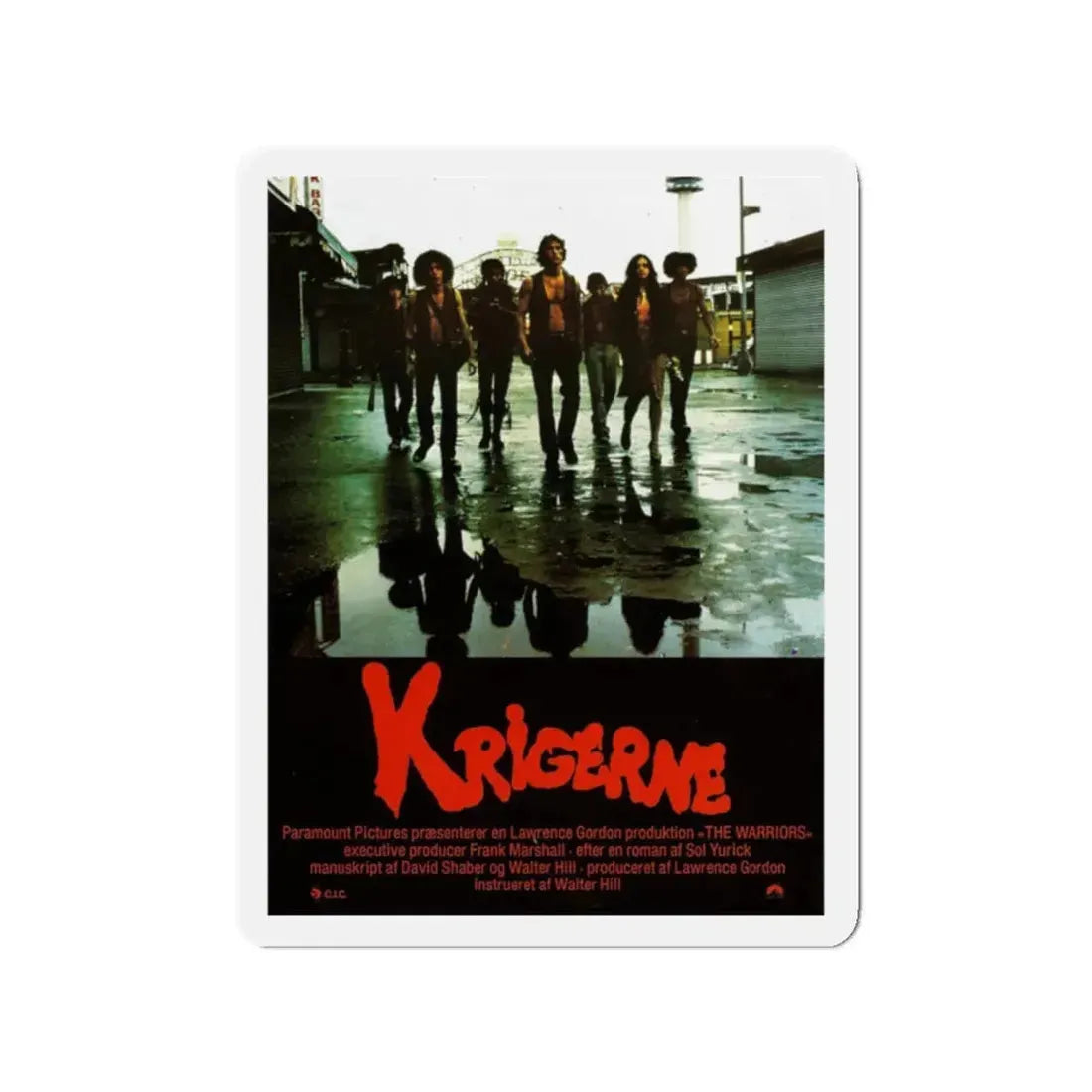 THE WARRIORS (DANISH) 1979 Movie Poster - Refrigerator Magnet 2 Inch Die-Cut - The Sticker Space