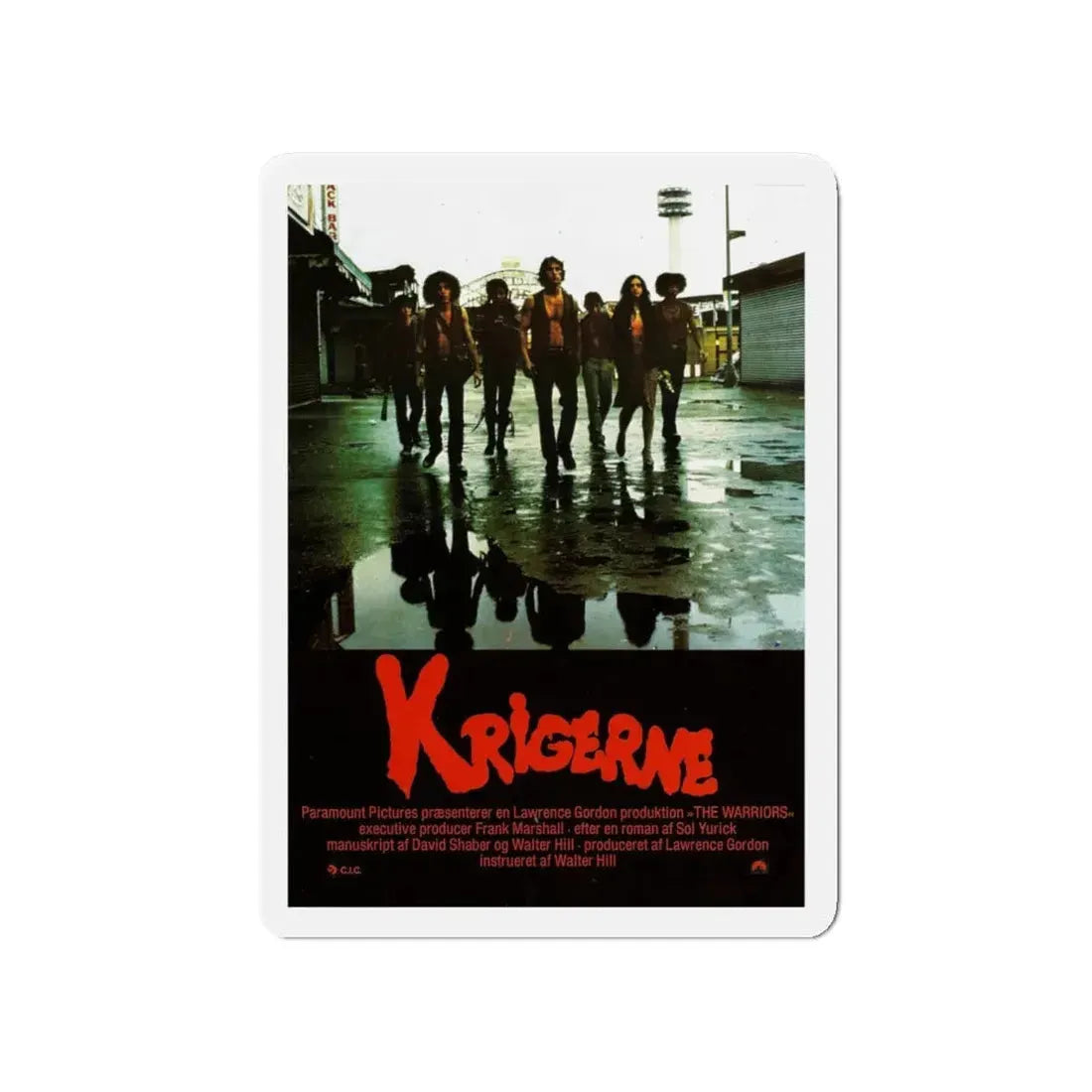 THE WARRIORS (DANISH) 1979 Movie Poster - Refrigerator Magnet 4 Inch Die-Cut - The Sticker Space