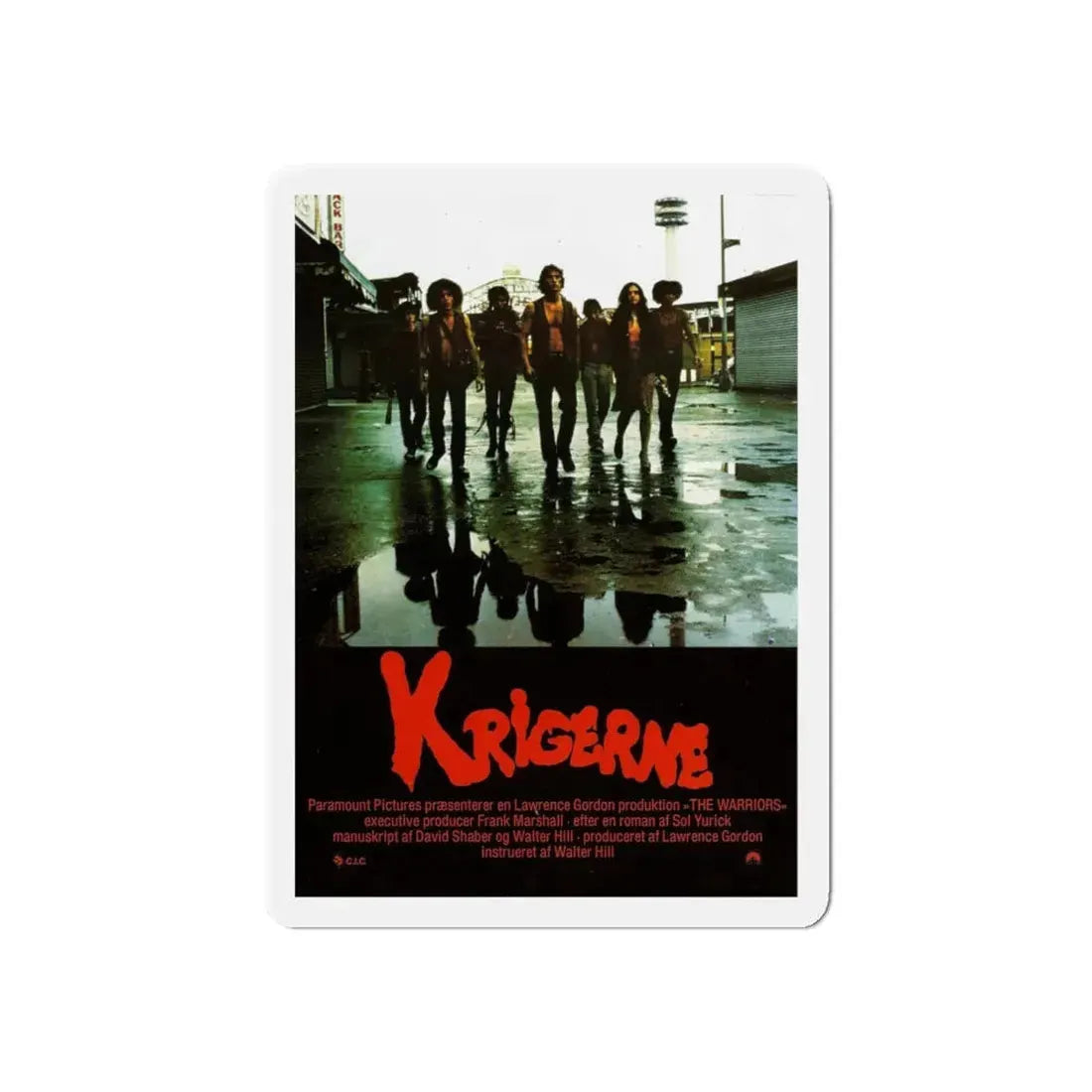 THE WARRIORS (DANISH) 1979 Movie Poster - Refrigerator Magnet 6 Inch Die-Cut - The Sticker Space