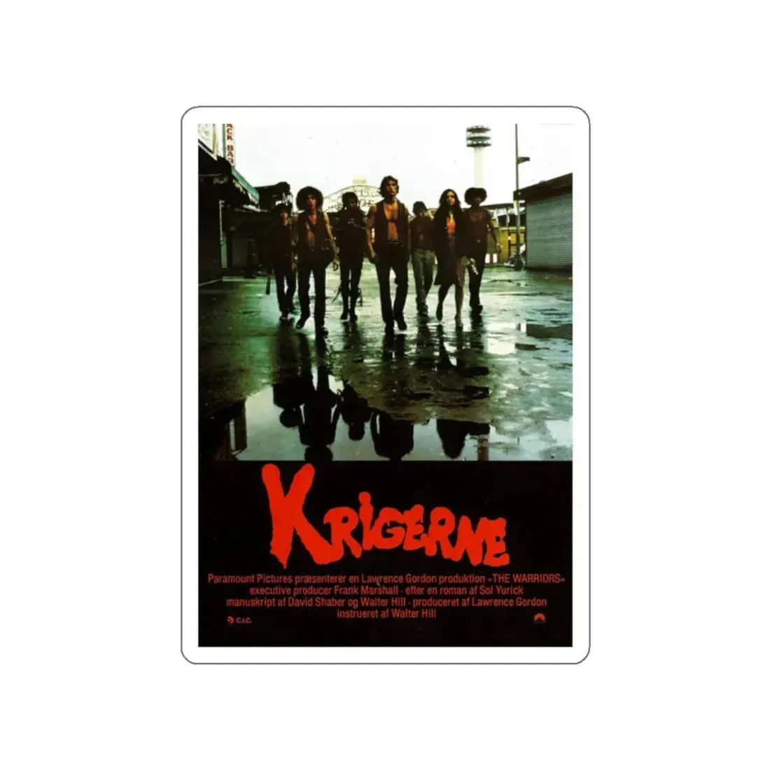 THE WARRIORS (DANISH) 1979 Movie Poster STICKER Vinyl Die-Cut Decal 2 Inch - The Sticker Space