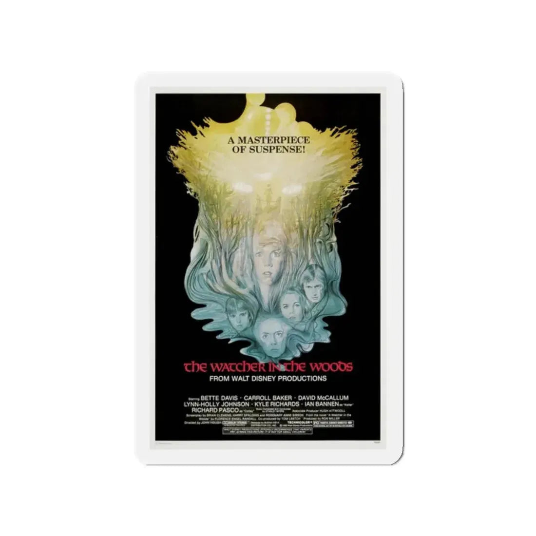 THE WATCHER IN THE WOODS 1980 Movie Poster - Refrigerator Magnet 2 Inch Die-Cut - The Sticker Space