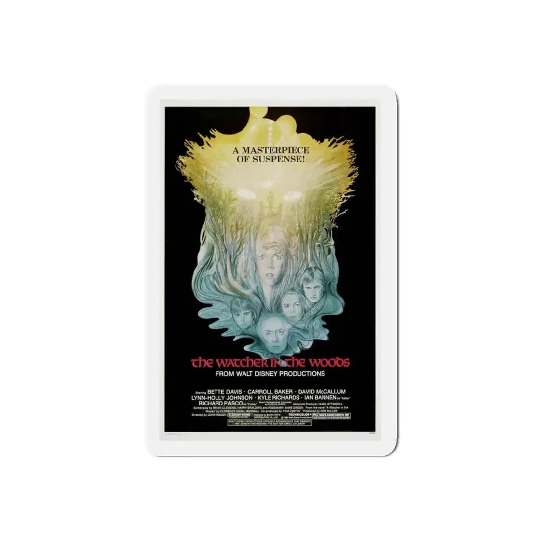 THE WATCHER IN THE WOODS 1980 Movie Poster - Refrigerator Magnet 4 Inch Die-Cut - The Sticker Space