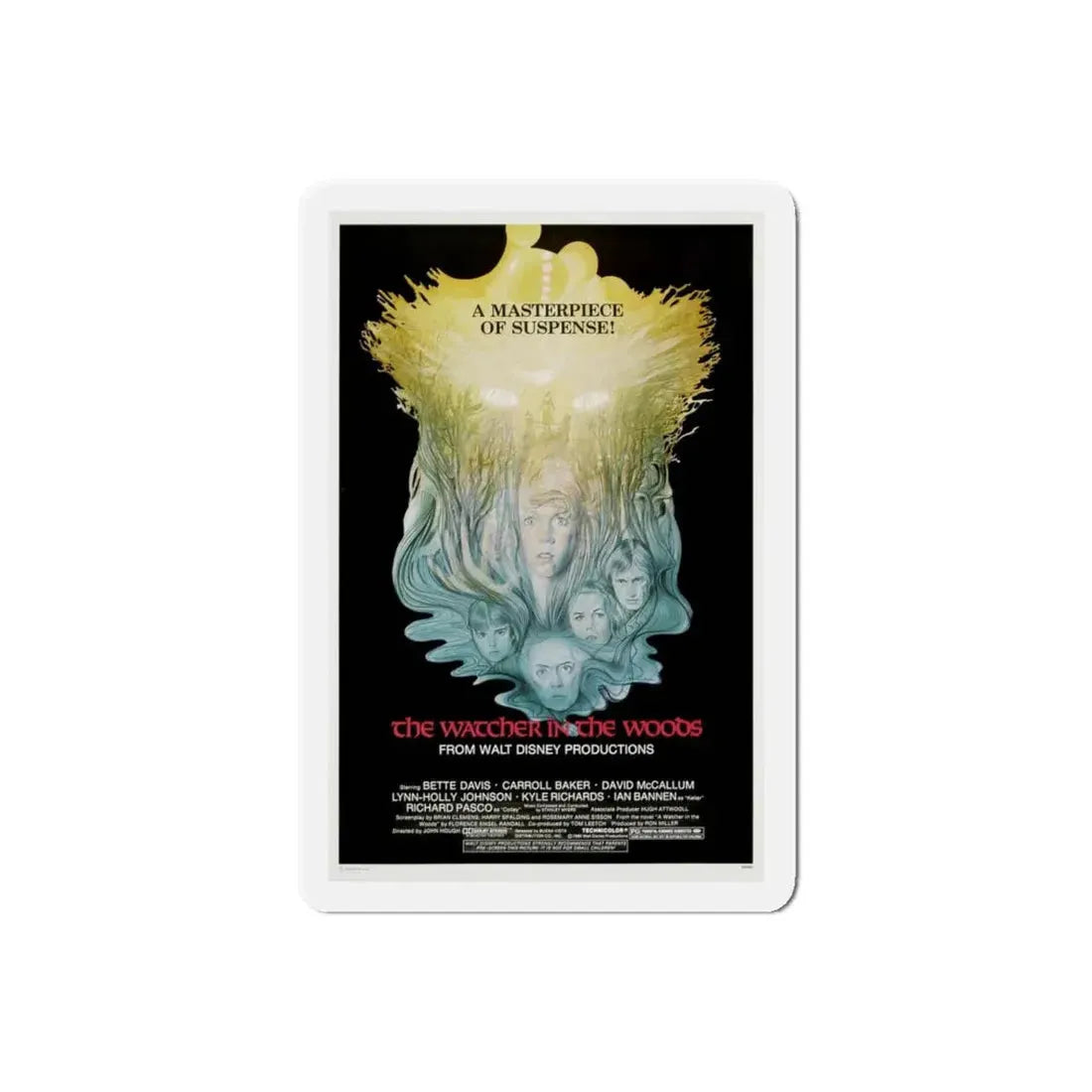 THE WATCHER IN THE WOODS 1980 Movie Poster - Refrigerator Magnet 6 Inch Die-Cut - The Sticker Space