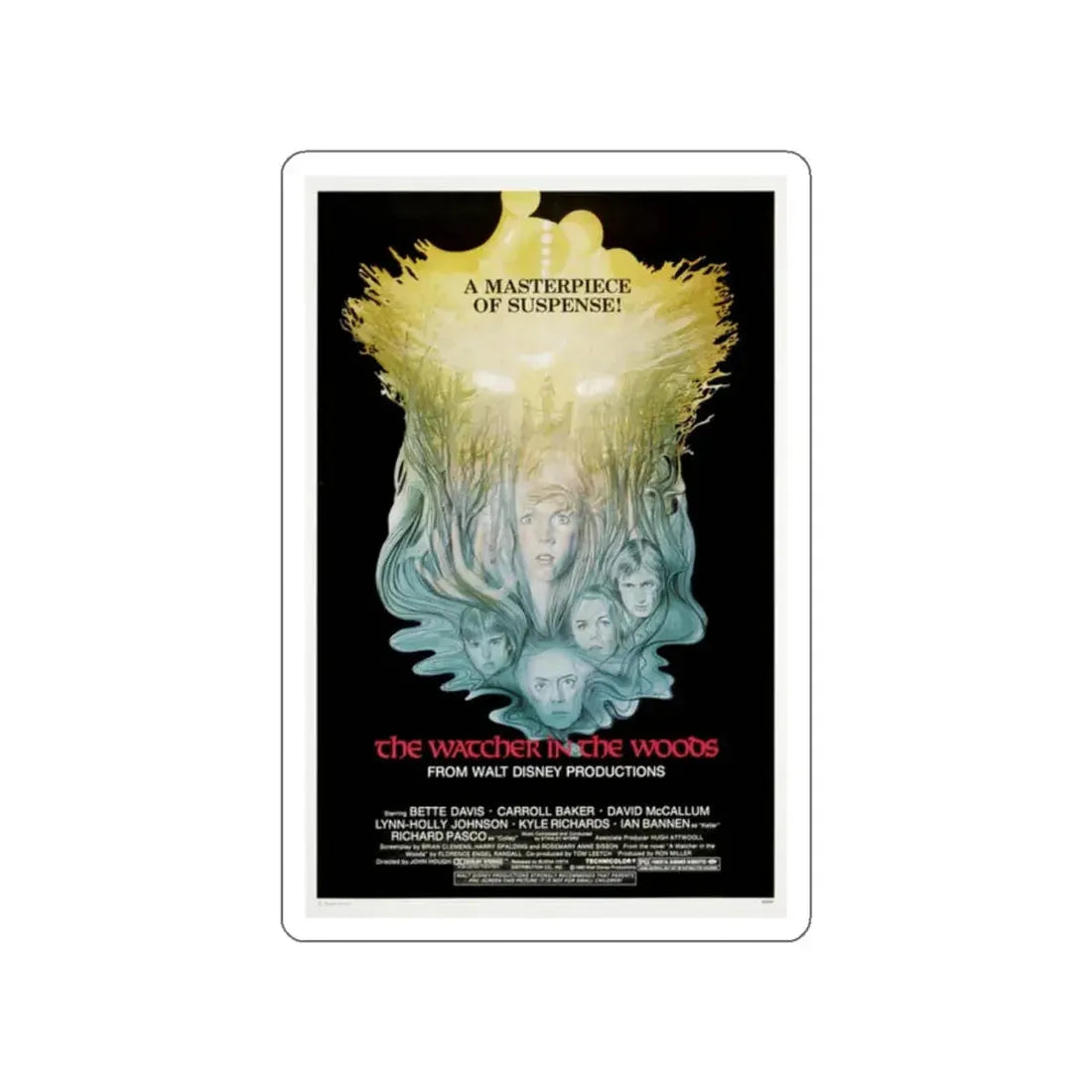 THE WATCHER IN THE WOODS 1980 Movie Poster STICKER Vinyl Die-Cut Decal 2 Inch - The Sticker Space