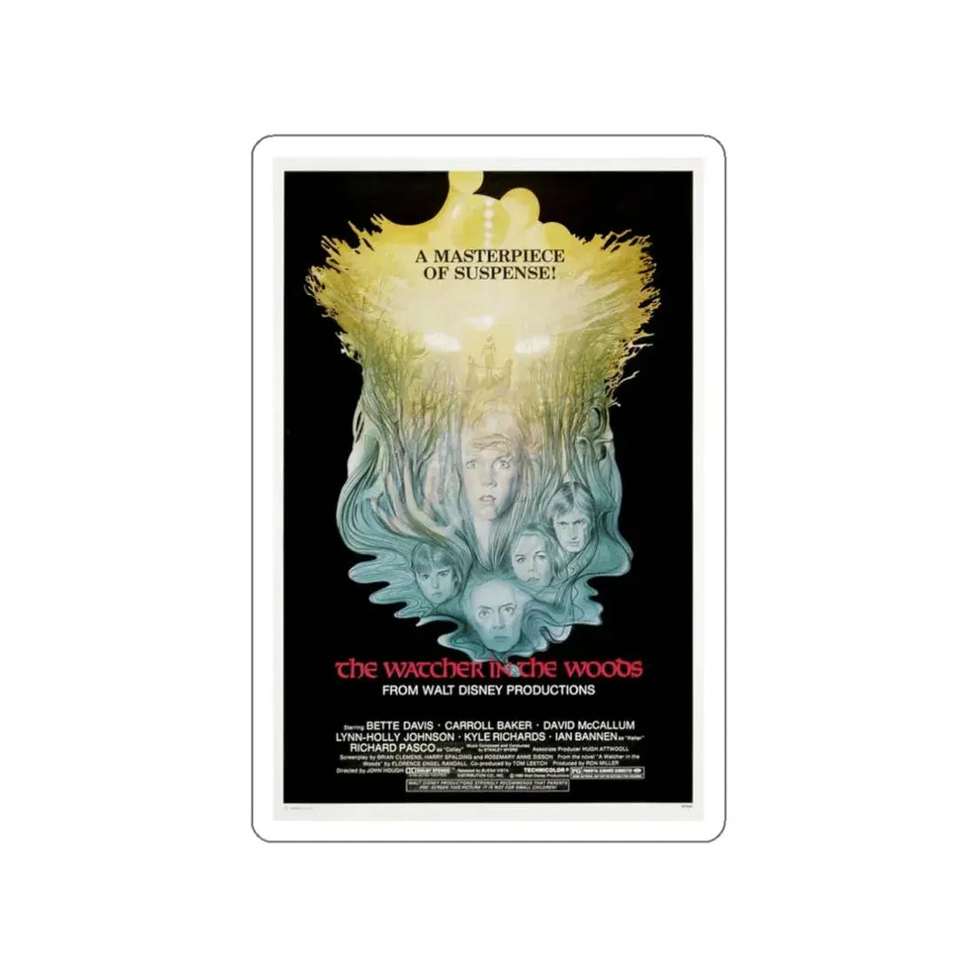 THE WATCHER IN THE WOODS 1980 Movie Poster STICKER Vinyl Die-Cut Decal 3 Inch - The Sticker Space