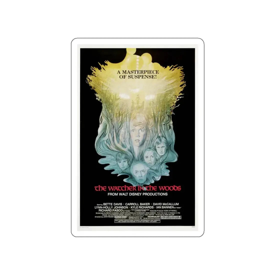 THE WATCHER IN THE WOODS 1980 Movie Poster STICKER Vinyl Die-Cut Decal 4 Inch - The Sticker Space