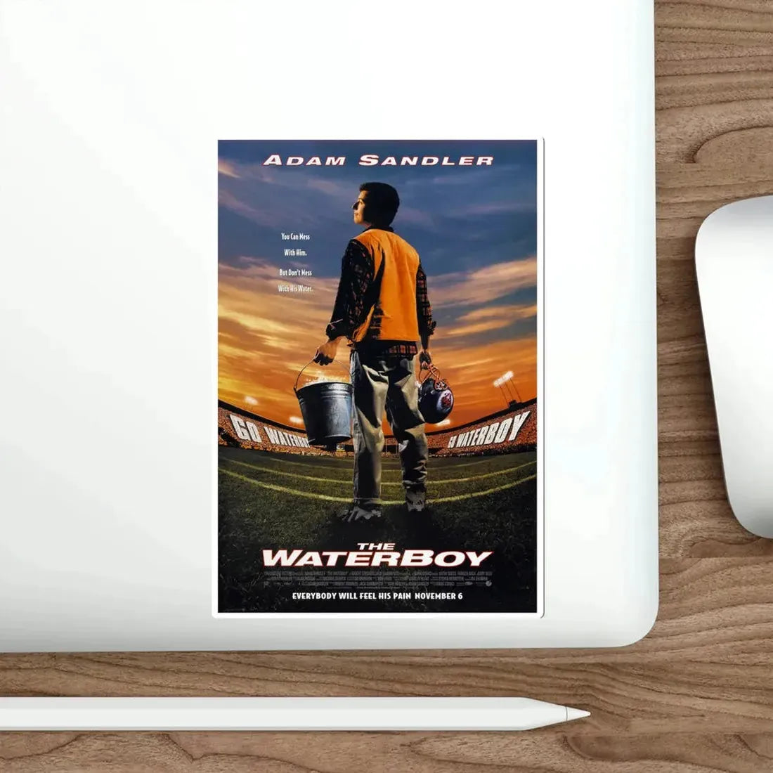The Waterboy 1998 Movie Poster STICKER Vinyl Die-Cut Decal - The Sticker Space