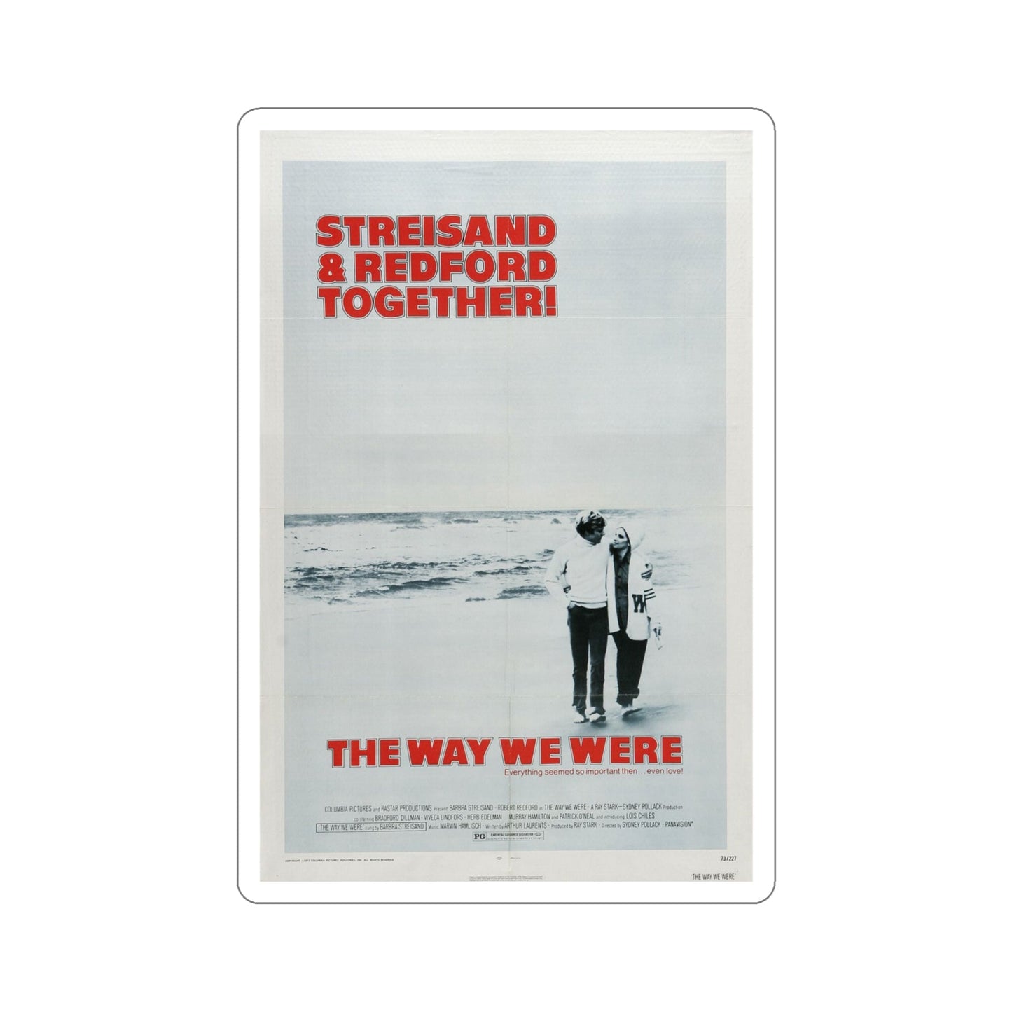 The Way We Were 1973 Movie Poster STICKER Vinyl Die-Cut Decal-6 Inch-The Sticker Space