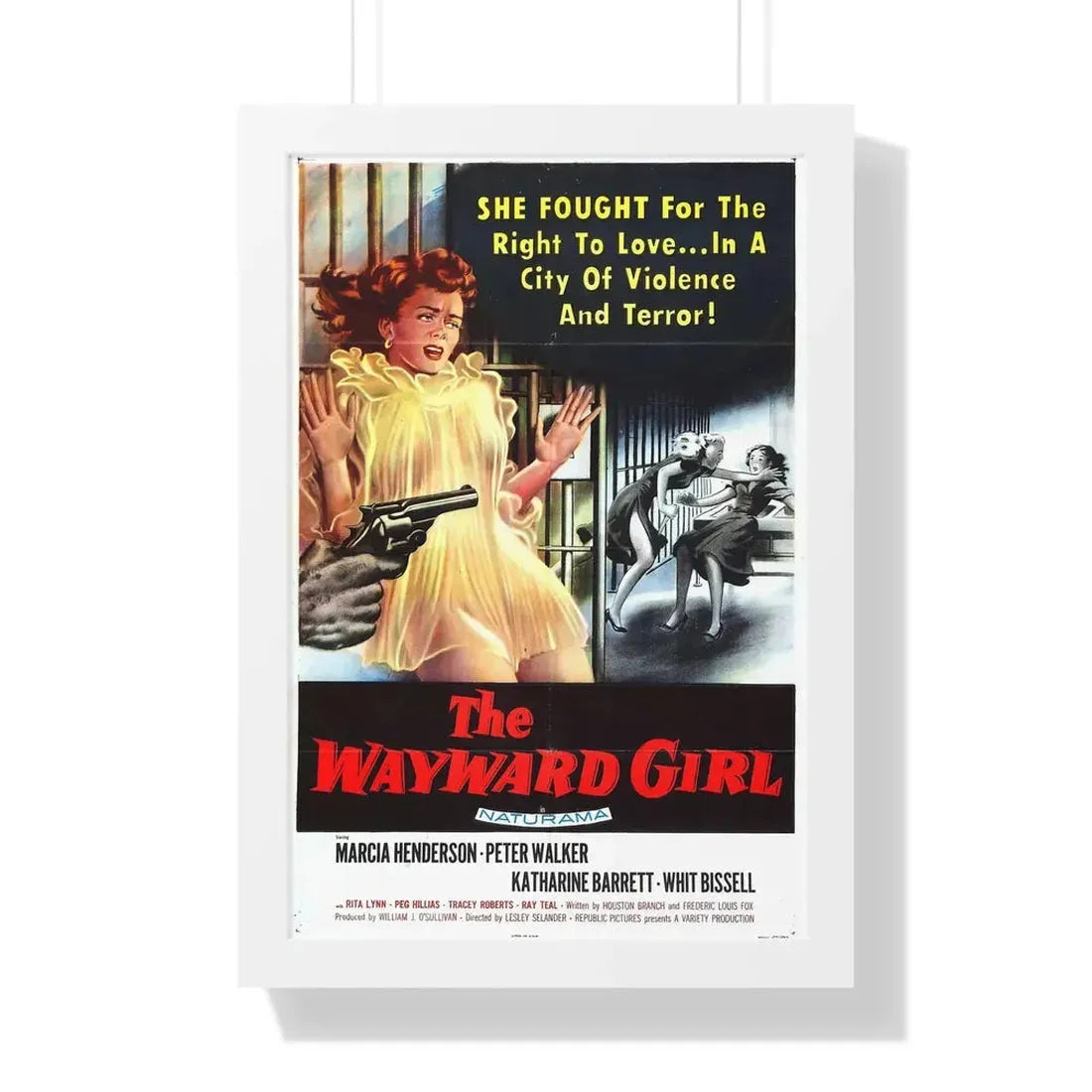 THE WAYWARD GIRL 1959 - Framed Movie Poster 16″ x 24″ White - The Sticker Space