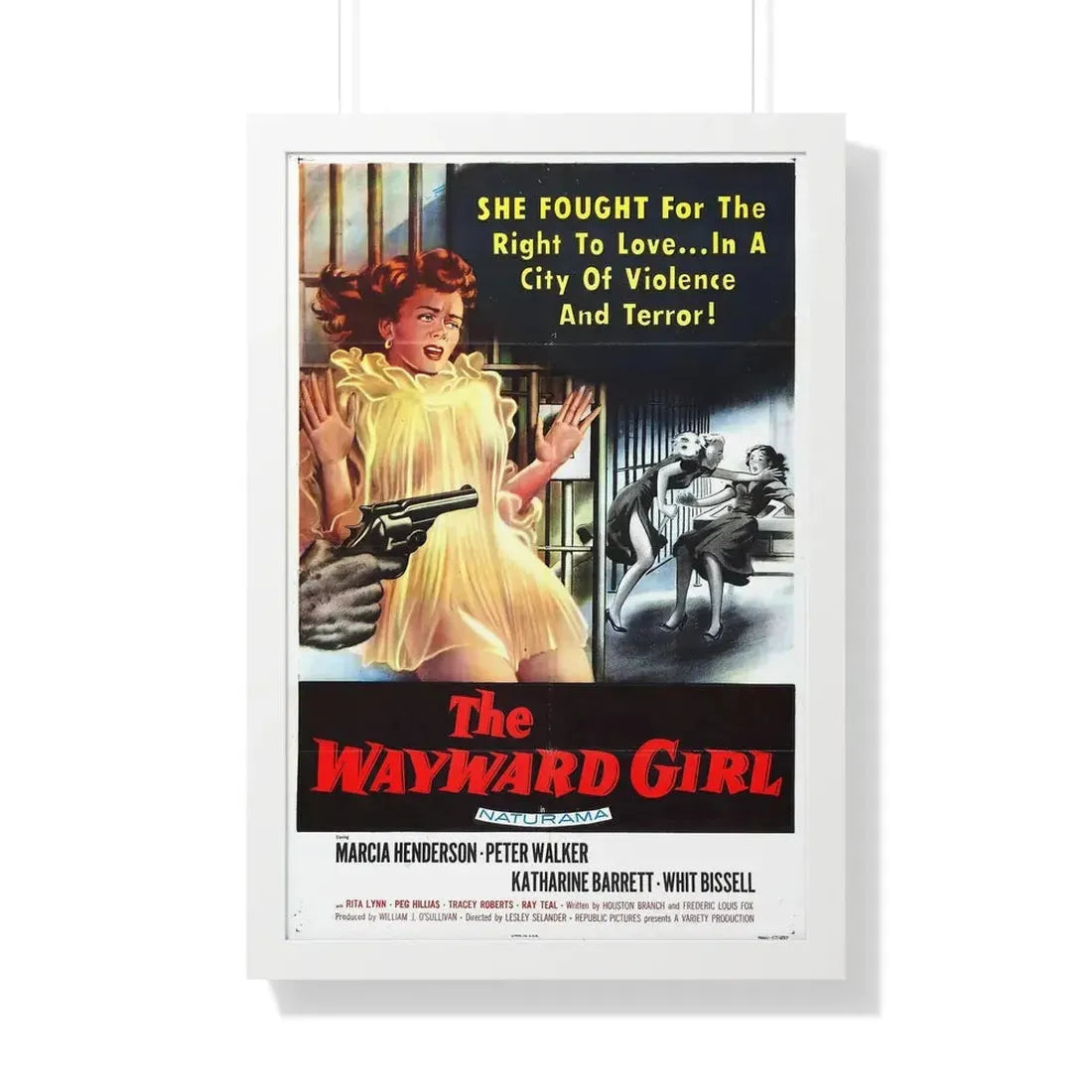 THE WAYWARD GIRL 1959 - Framed Movie Poster 20" x 30" White - The Sticker Space