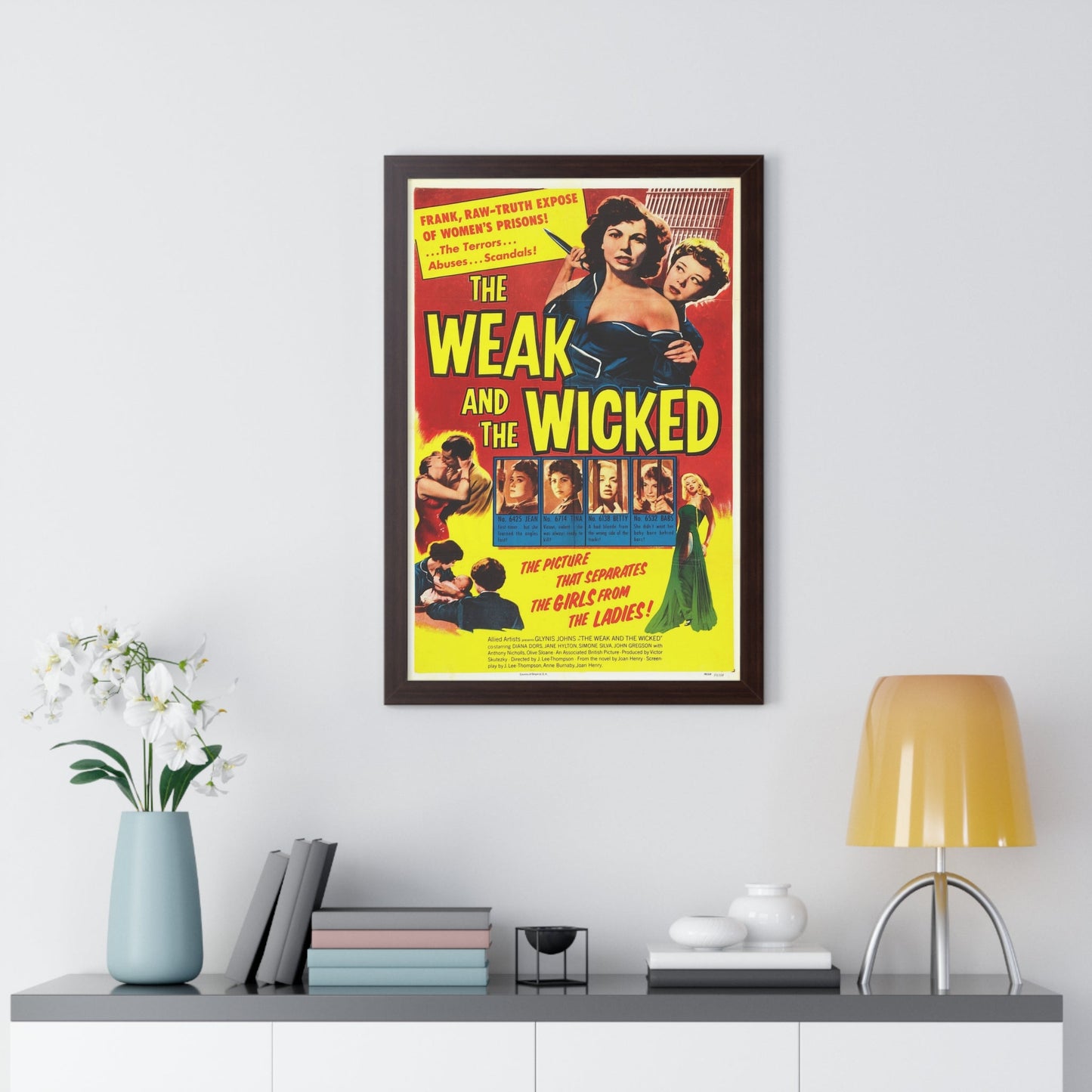 THE WEAK AND THE WICKED 1954 - Framed Movie Poster-The Sticker Space