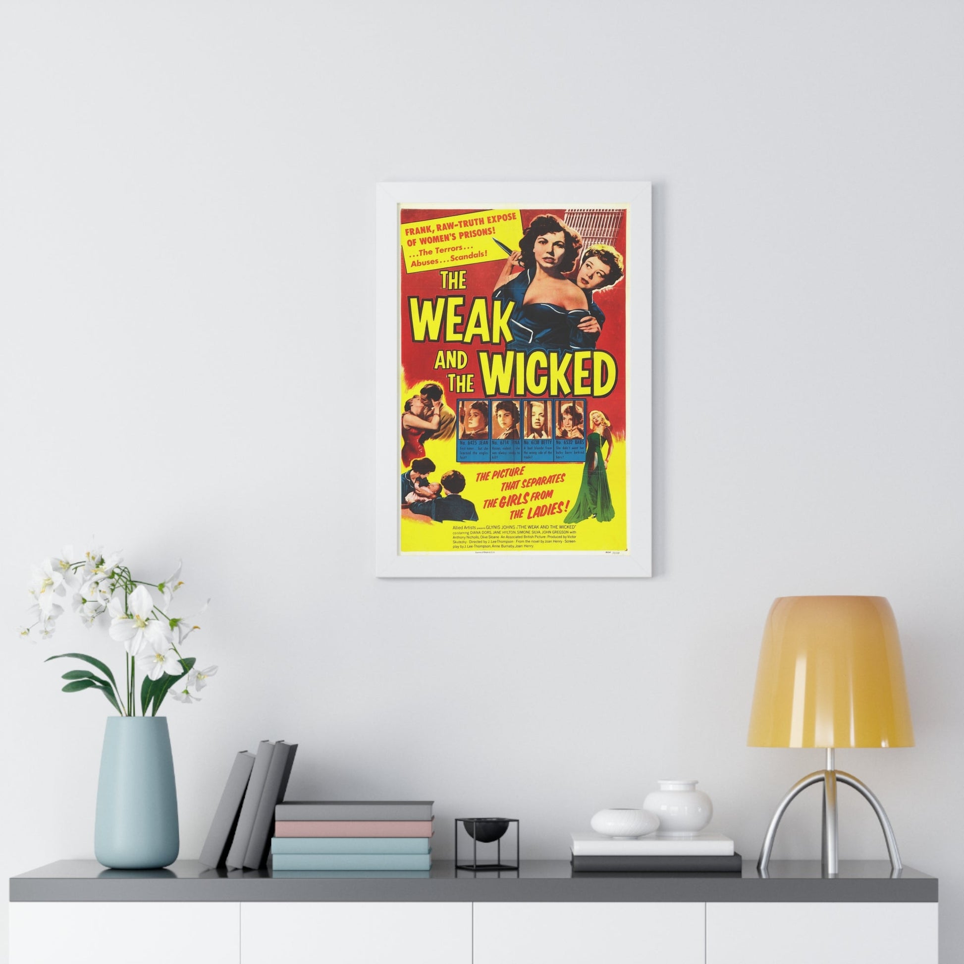 THE WEAK AND THE WICKED 1954 - Framed Movie Poster-The Sticker Space