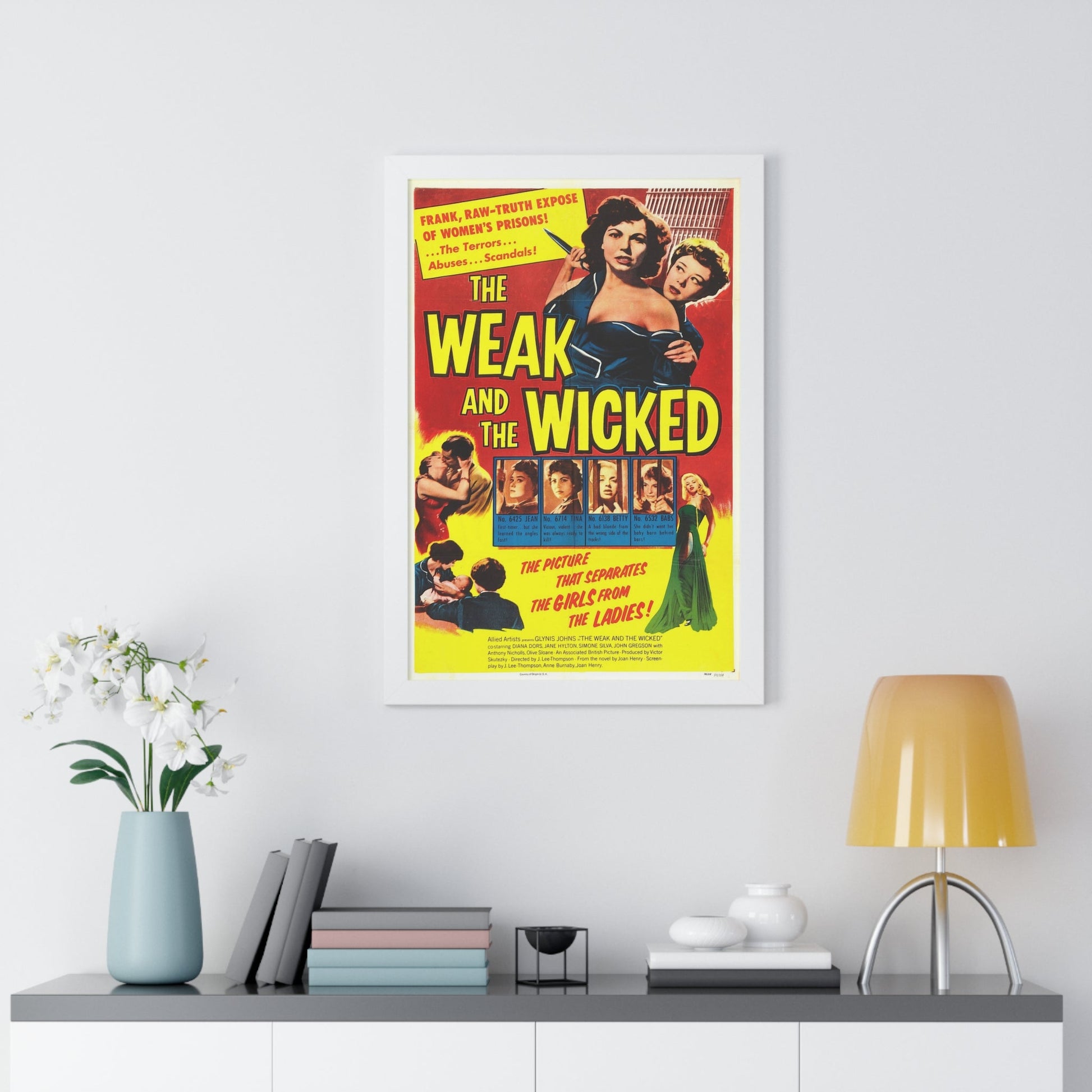 THE WEAK AND THE WICKED 1954 - Framed Movie Poster-The Sticker Space