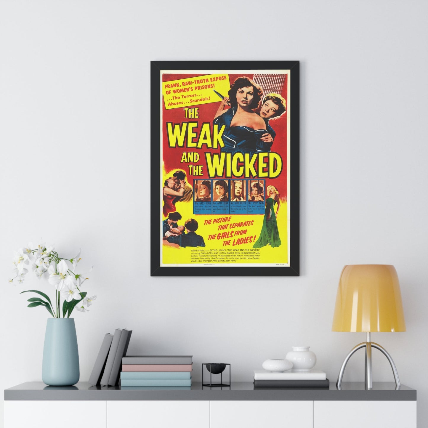 THE WEAK AND THE WICKED 1954 - Framed Movie Poster-The Sticker Space