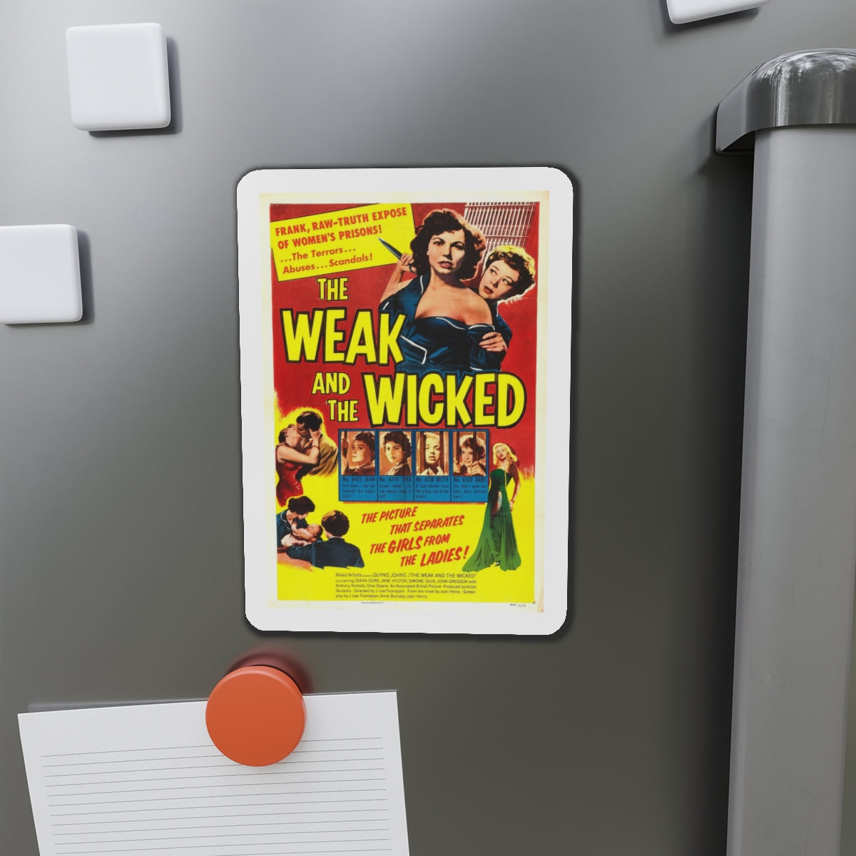 THE WEAK AND THE WICKED 1954 Movie Poster - Refrigerator Magnet