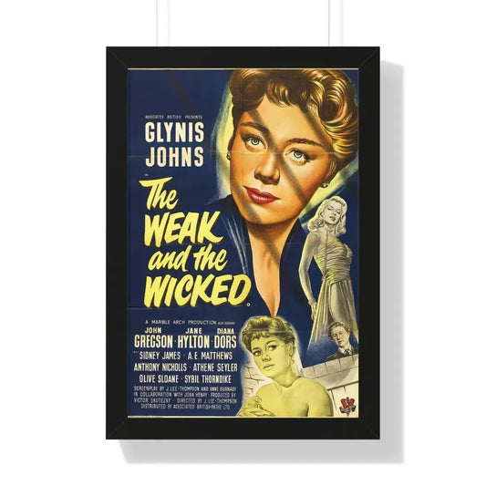 THE WEAK AND THE WICKED (2) 1954 - Framed Movie Poster 16″ x 24″ Black - The Sticker Space