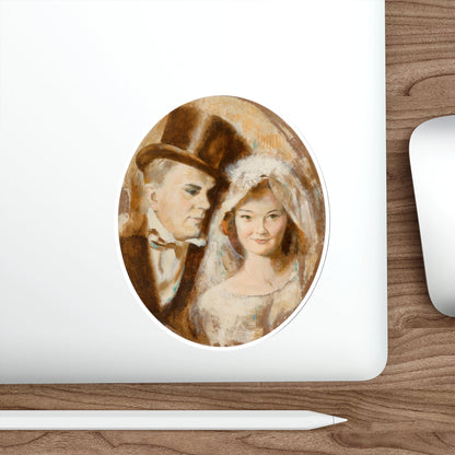 The Wedded Couple (Magazine Illustration) STICKER Vinyl Die-Cut Decal-The Sticker Space