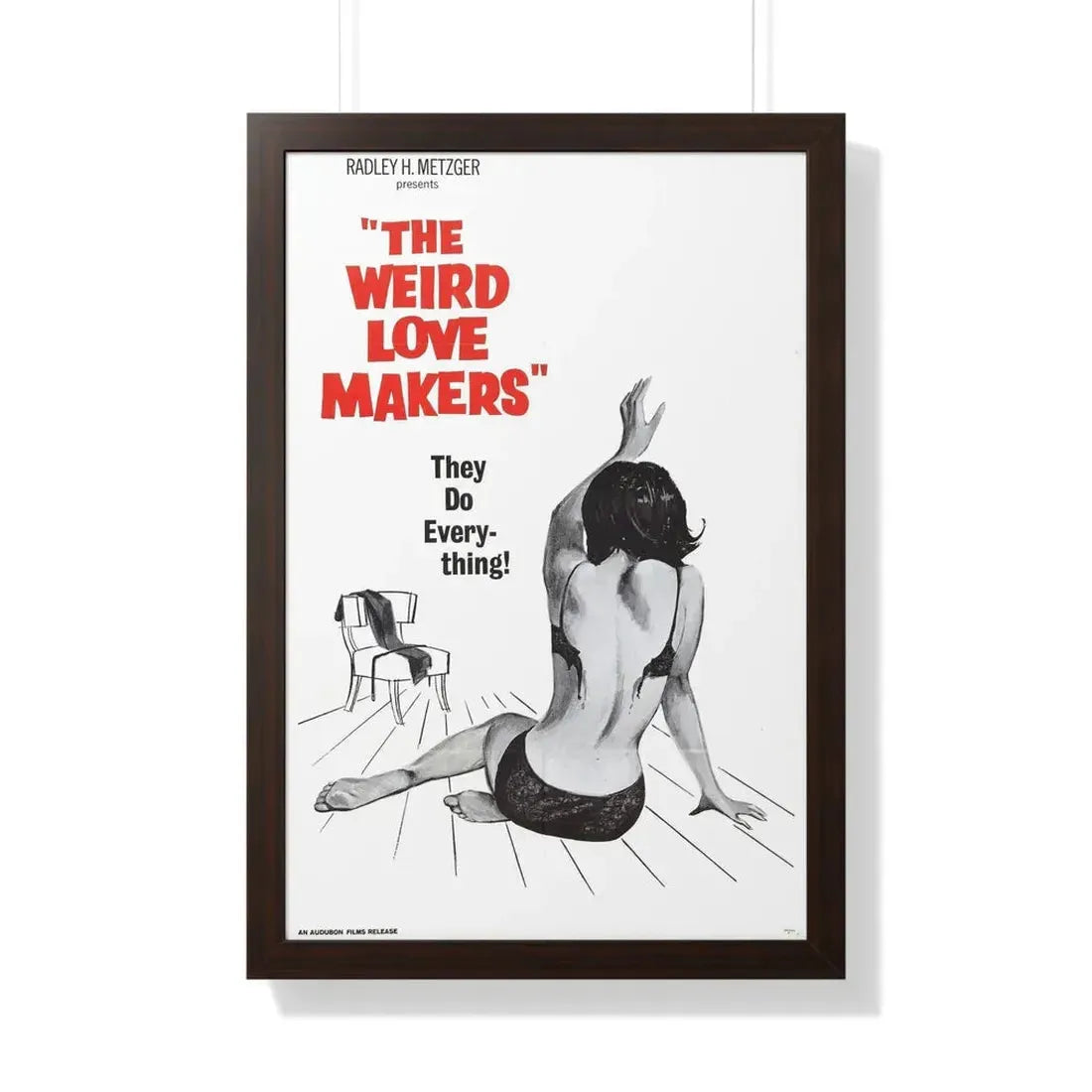 THE WEIRD LOVE MAKERS 1963 - Framed Movie Poster 20" x 30" Walnut - The Sticker Space