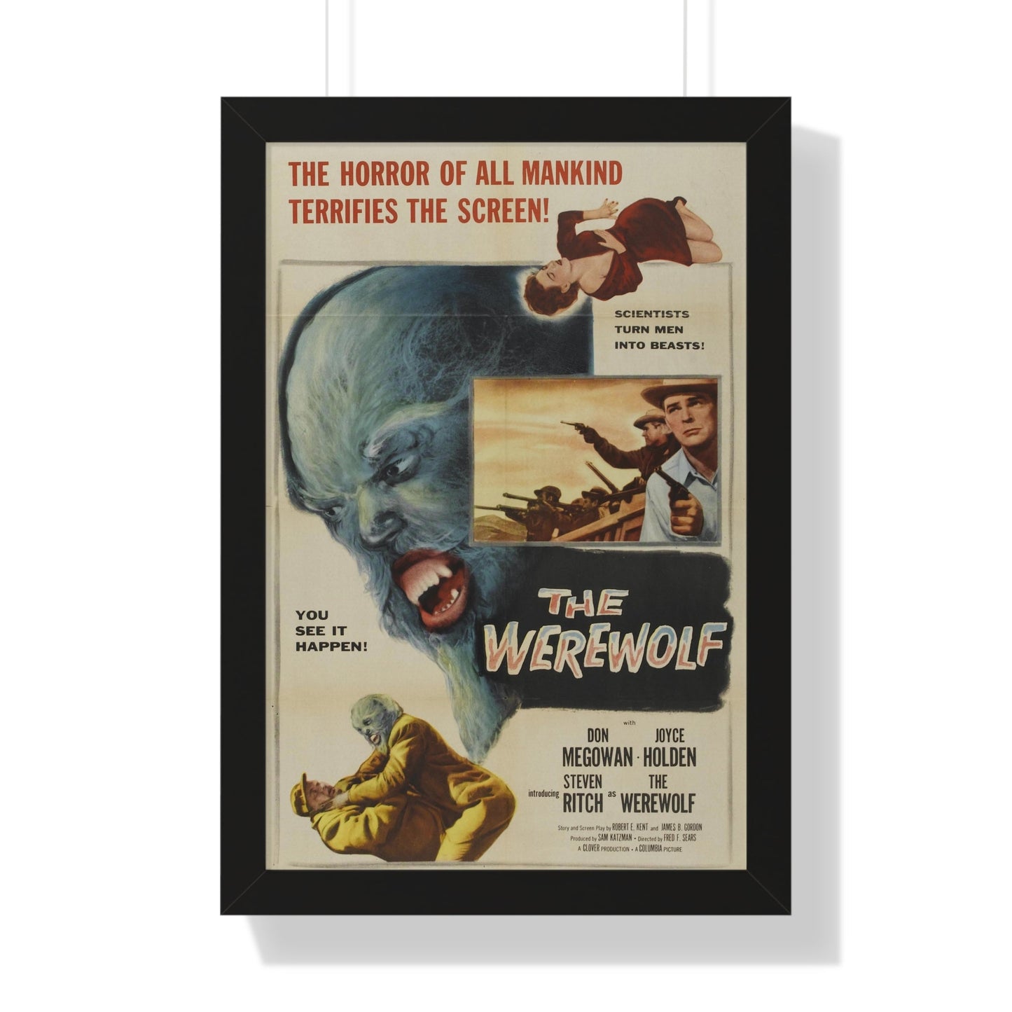 THE WEREWOLF 1956 - Framed Movie Poster-16″ x 24″-The Sticker Space