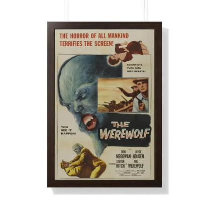 THE WEREWOLF 1956 - Framed Movie Poster 20" x 30" Walnut - The Sticker Space