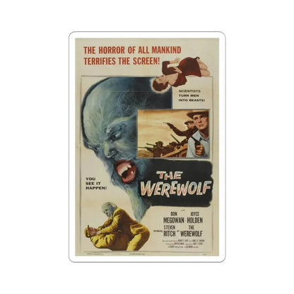 THE WEREWOLF 1956 Movie Poster - STICKER Vinyl Kiss-Cut Decal 4 Inch White - The Sticker Space