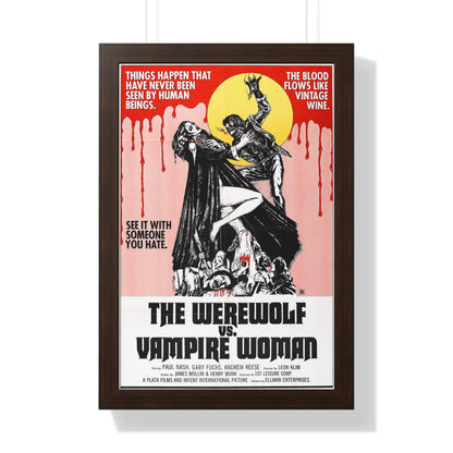 THE WEREWOLF VS THE VAMPIRE WOMAN 1971 - Framed Movie Poster-16″ x 24″-The Sticker Space