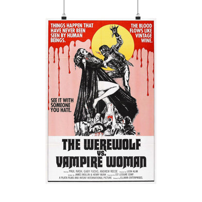 THE WEREWOLF VS THE VAMPIRE WOMAN 1971 - Paper Movie Poster-16″ x 24″-The Sticker Space