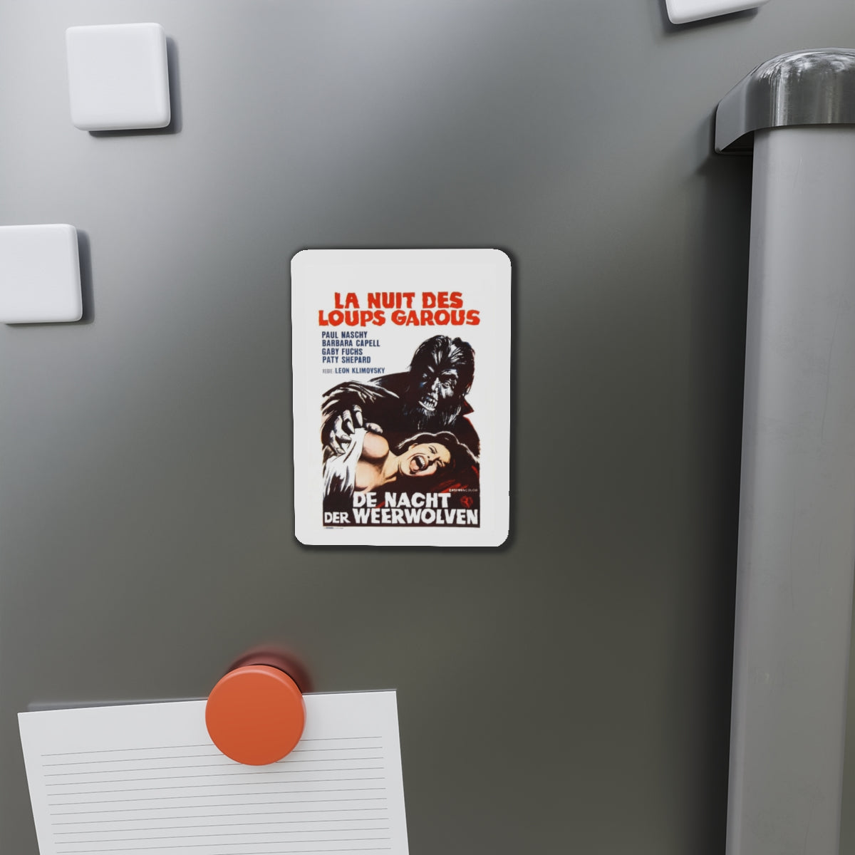 THE WEREWOLF VS THE VAMPIRE WOMAN (BELGIAN) 1971 Movie Poster - Refrigerator Magnet-The Sticker Space