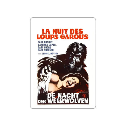 THE WEREWOLF VS THE VAMPIRE WOMAN (BELGIAN) 1971 Movie Poster STICKER Vinyl Die-Cut Decal 6 Inch - The Sticker Space