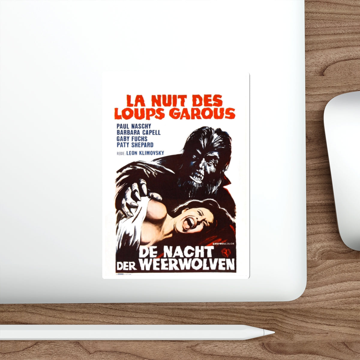 THE WEREWOLF VS THE VAMPIRE WOMAN (BELGIAN) 1971 Movie Poster STICKER Vinyl Die-Cut Decal-The Sticker Space