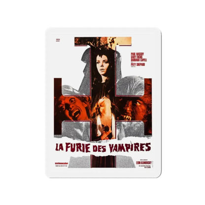 THE WEREWOLF VS THE VAMPIRE WOMEN (FRENCH) 1971 Movie Poster - Refrigerator Magnet 2 Inch Die-Cut - The Sticker Space