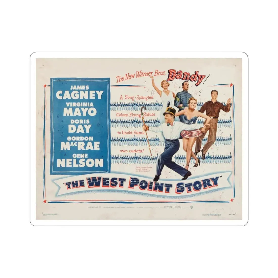 The West Point Story 1950 v2 Movie Poster - STICKER Vinyl Kiss-Cut Decal 6 Inch White - The Sticker Space