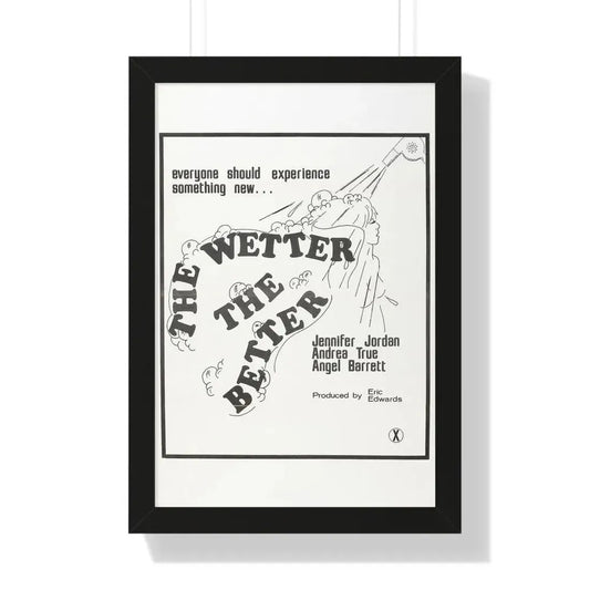THE WETTER THE BETTER 1975 - Framed Movie Poster 16″ x 24″ Black - The Sticker Space