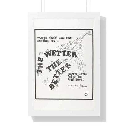 THE WETTER THE BETTER 1975 - Framed Movie Poster 16″ x 24″ White - The Sticker Space