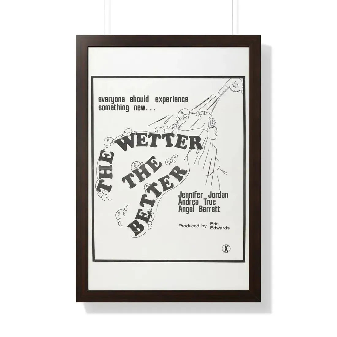 THE WETTER THE BETTER 1975 - Framed Movie Poster 20" x 30" Walnut - The Sticker Space