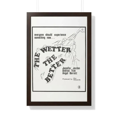 THE WETTER THE BETTER 1975 - Framed Movie Poster 20" x 30" Walnut - The Sticker Space