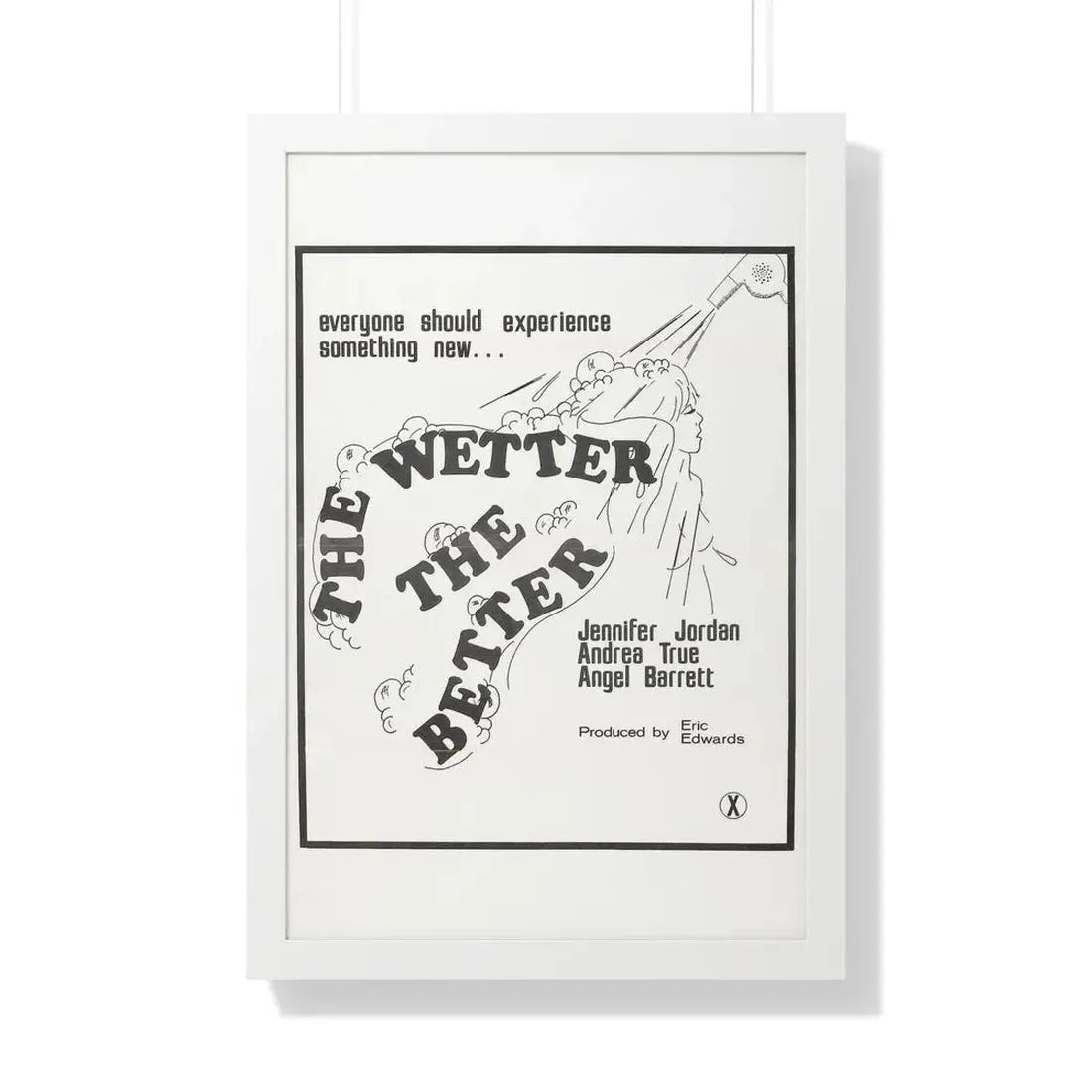 THE WETTER THE BETTER 1975 - Framed Movie Poster 20" x 30" White - The Sticker Space