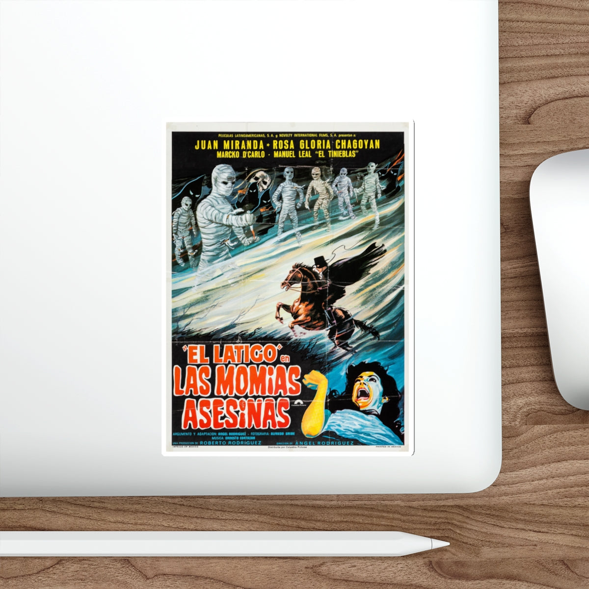 THE WHIP AGAINST MURDEROUS MUMMIES 1980 Movie Poster STICKER Vinyl Die-Cut Decal-The Sticker Space